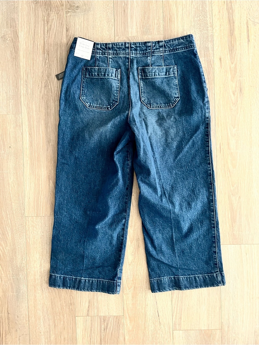 NWT Talbots Women’s Crop Wide Leg Jeans Cora Wash - Size 6 Petite - Picture 8 of 9
